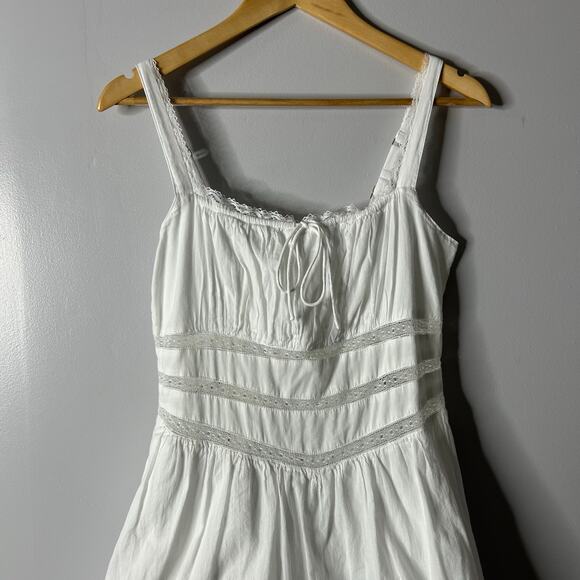 Abercrombie & Fitch Lace Corset Mini Skort Dress Women’s Medium White Milkmaid - Picture 3 of 10